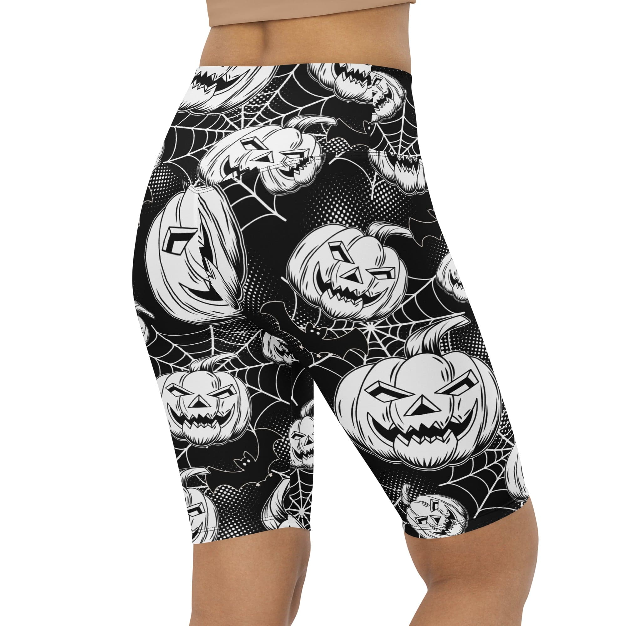 Halloween Haunted Harvest Biker Shorts