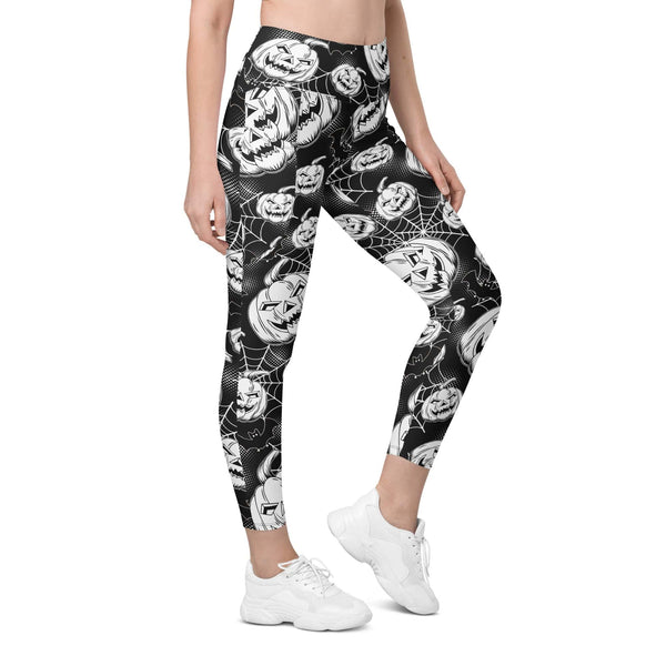 Halloween Haunted Harvest Leggings With Pockets