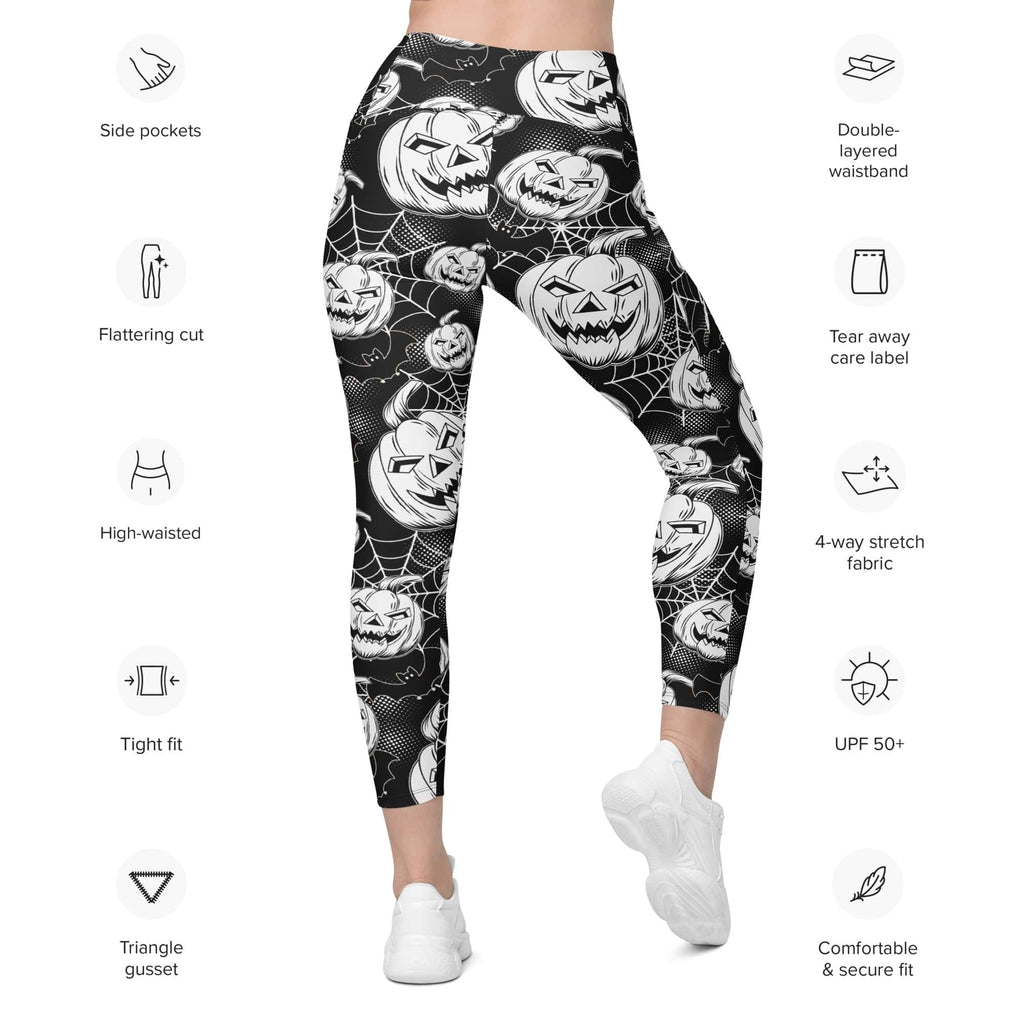 Halloween Haunted Harvest Leggings With Pockets