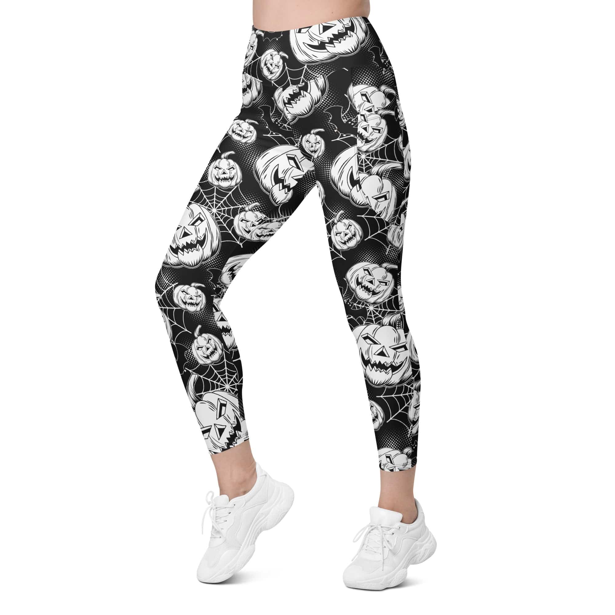 Halloween Haunted Harvest Leggings With Pockets