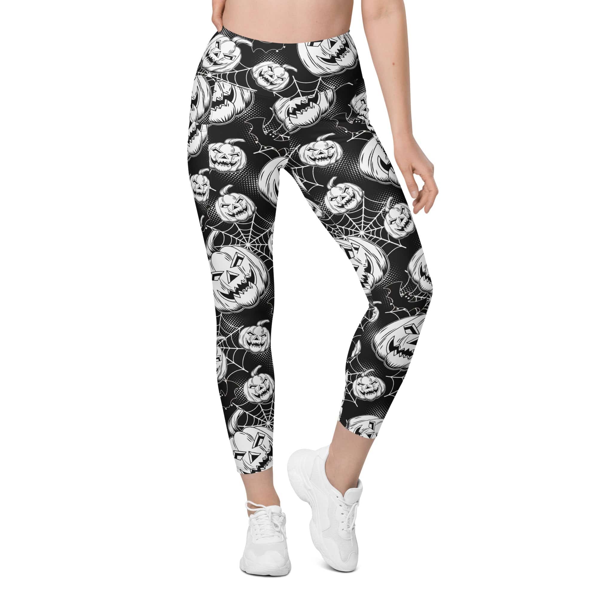 Halloween Haunted Harvest Leggings With Pockets