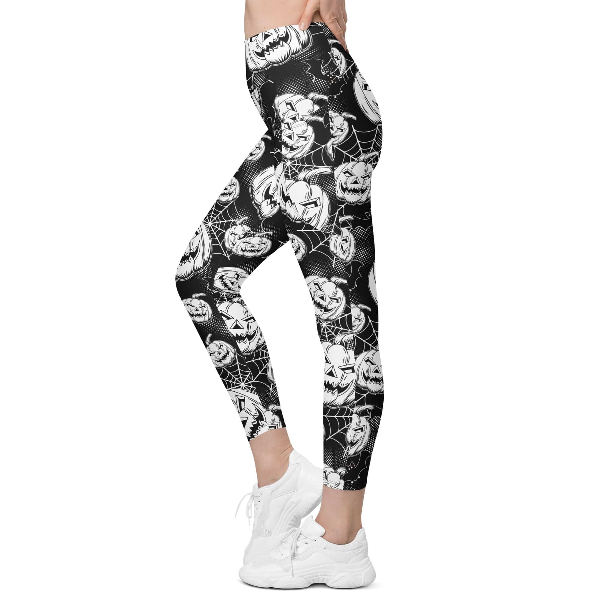 Halloween Haunted Harvest Leggings With Pockets