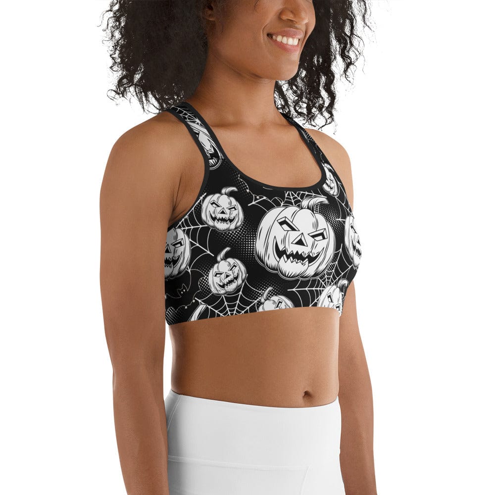 Halloween Haunted Harvest Sports Bra