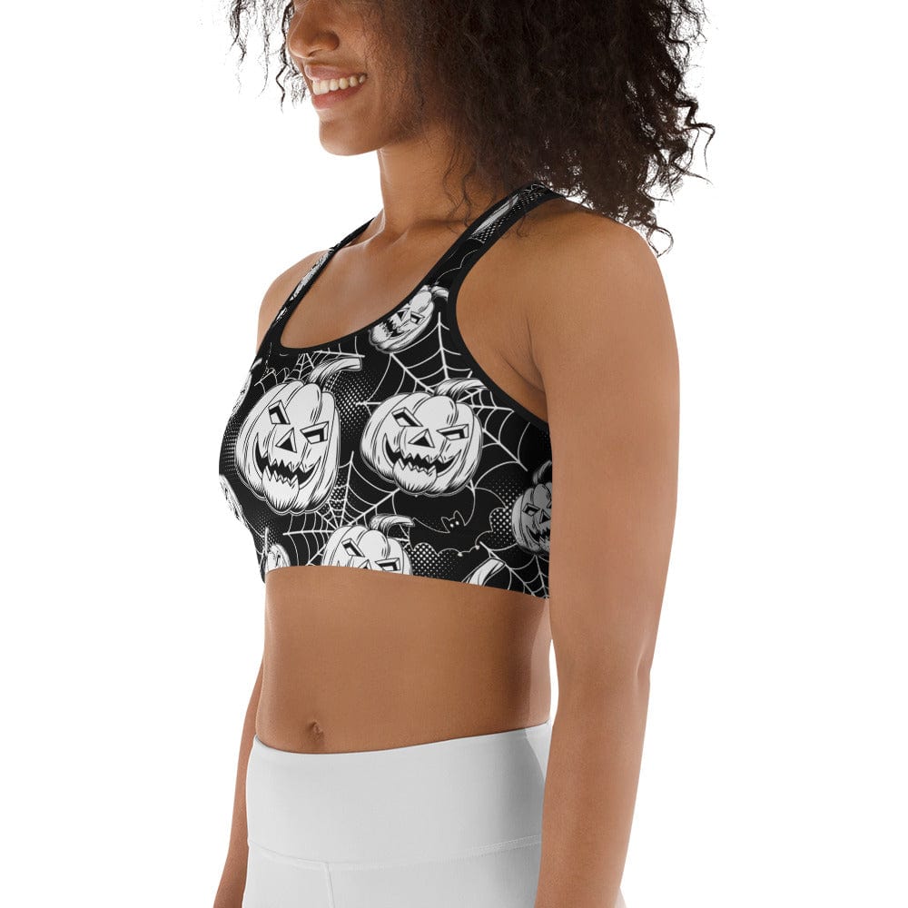 Halloween Haunted Harvest Sports Bra