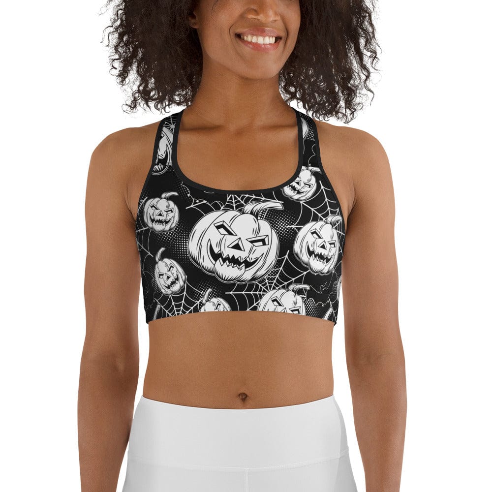 Halloween Haunted Harvest Sports Bra