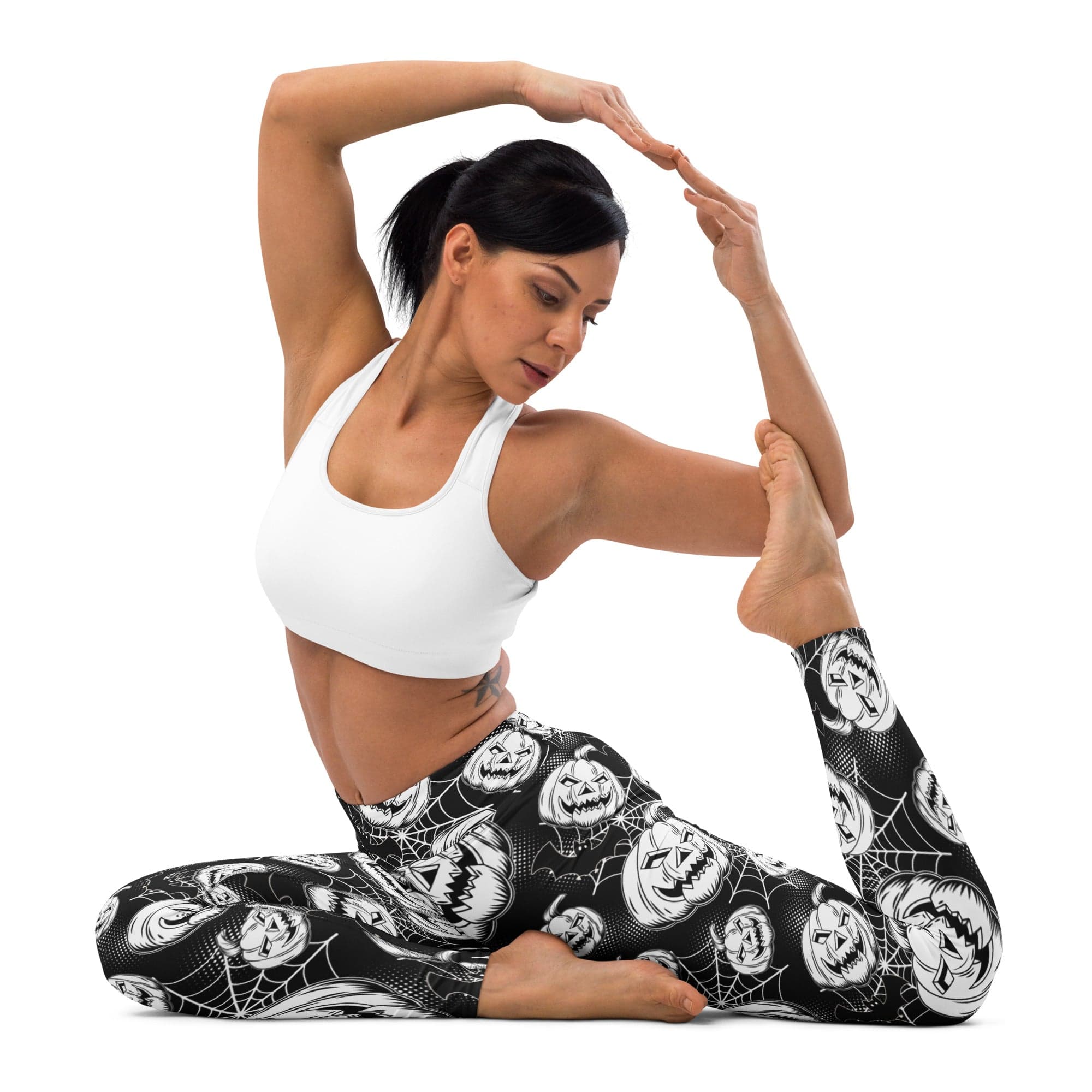 Halloween Haunted Harvest Yoga Leggings