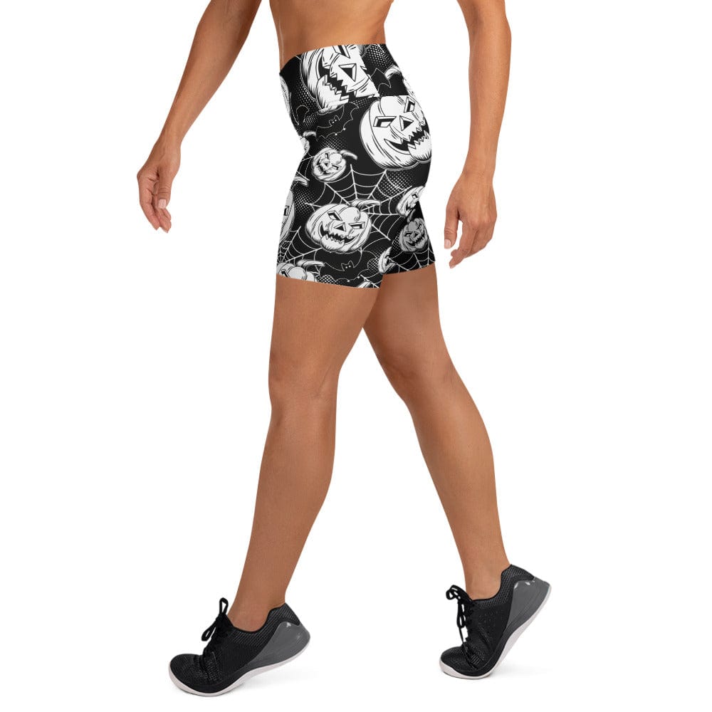 Halloween Haunted Harvest Yoga Shorts