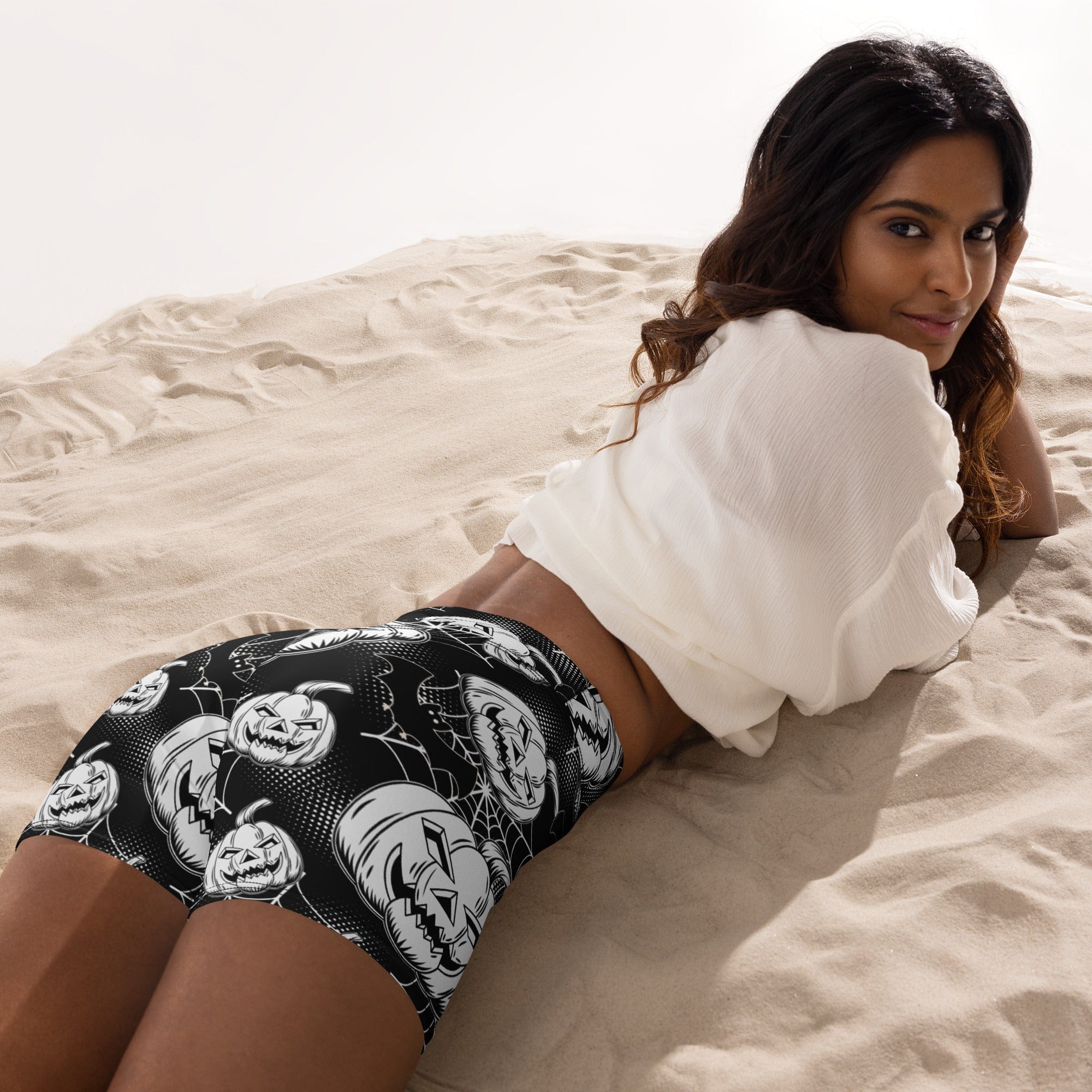Halloween Haunted Harvest Yoga Shorts