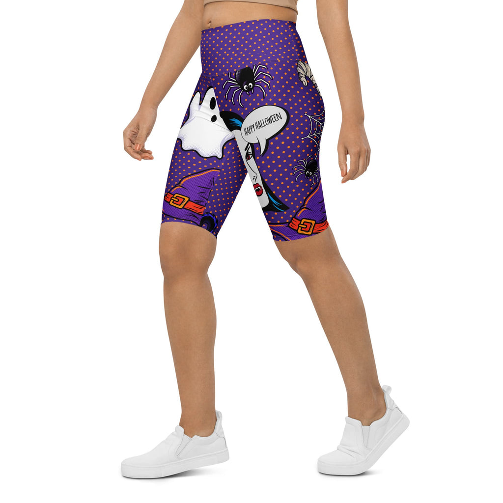 Halloween Pop Art Biker Shorts