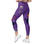 Halloween Pop Art Crossover Leggings With Pockets