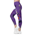 Halloween Pop Art Crossover Leggings With Pockets