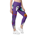 Halloween Pop Art Crossover Leggings With Pockets