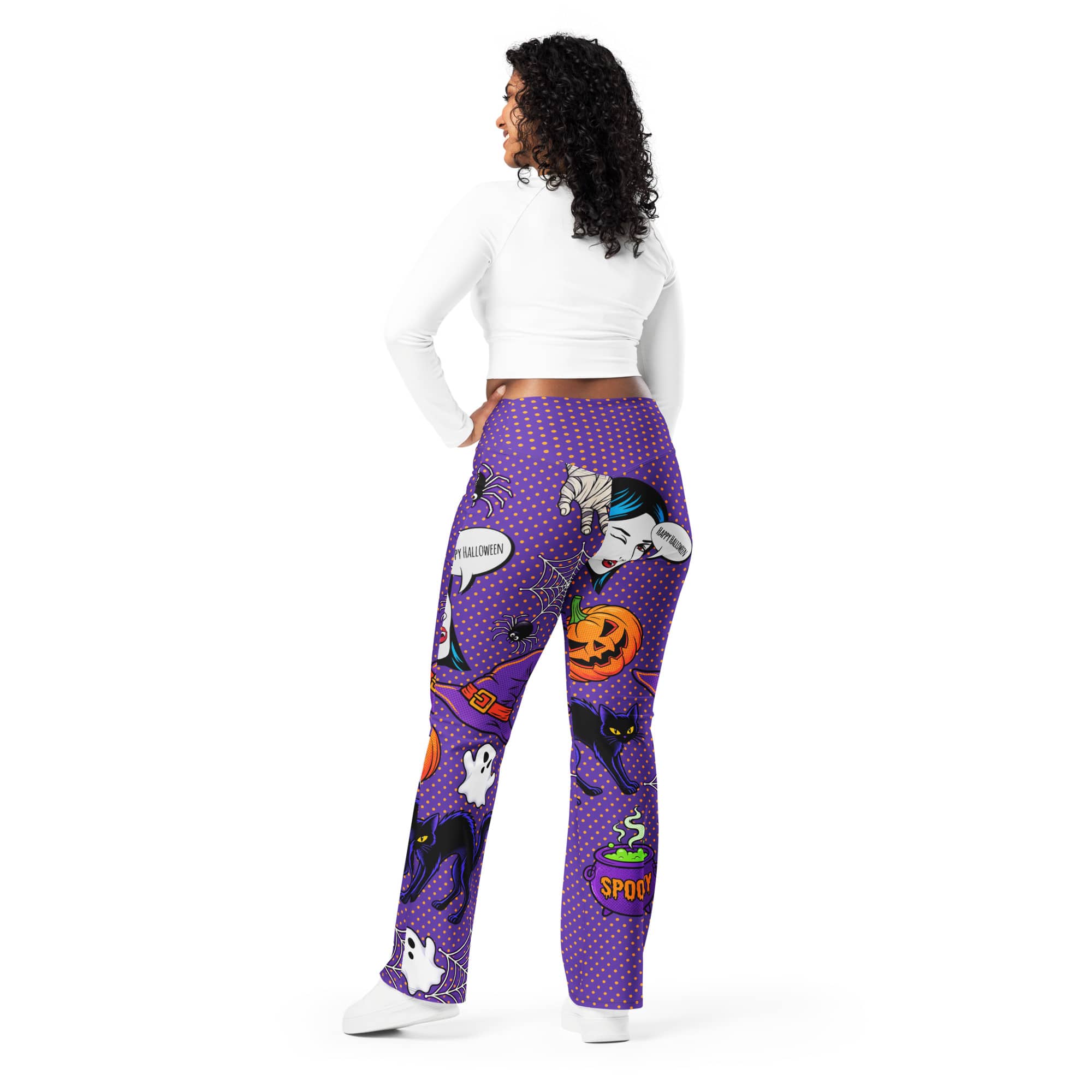 Halloween Pop Art Flare Leggings