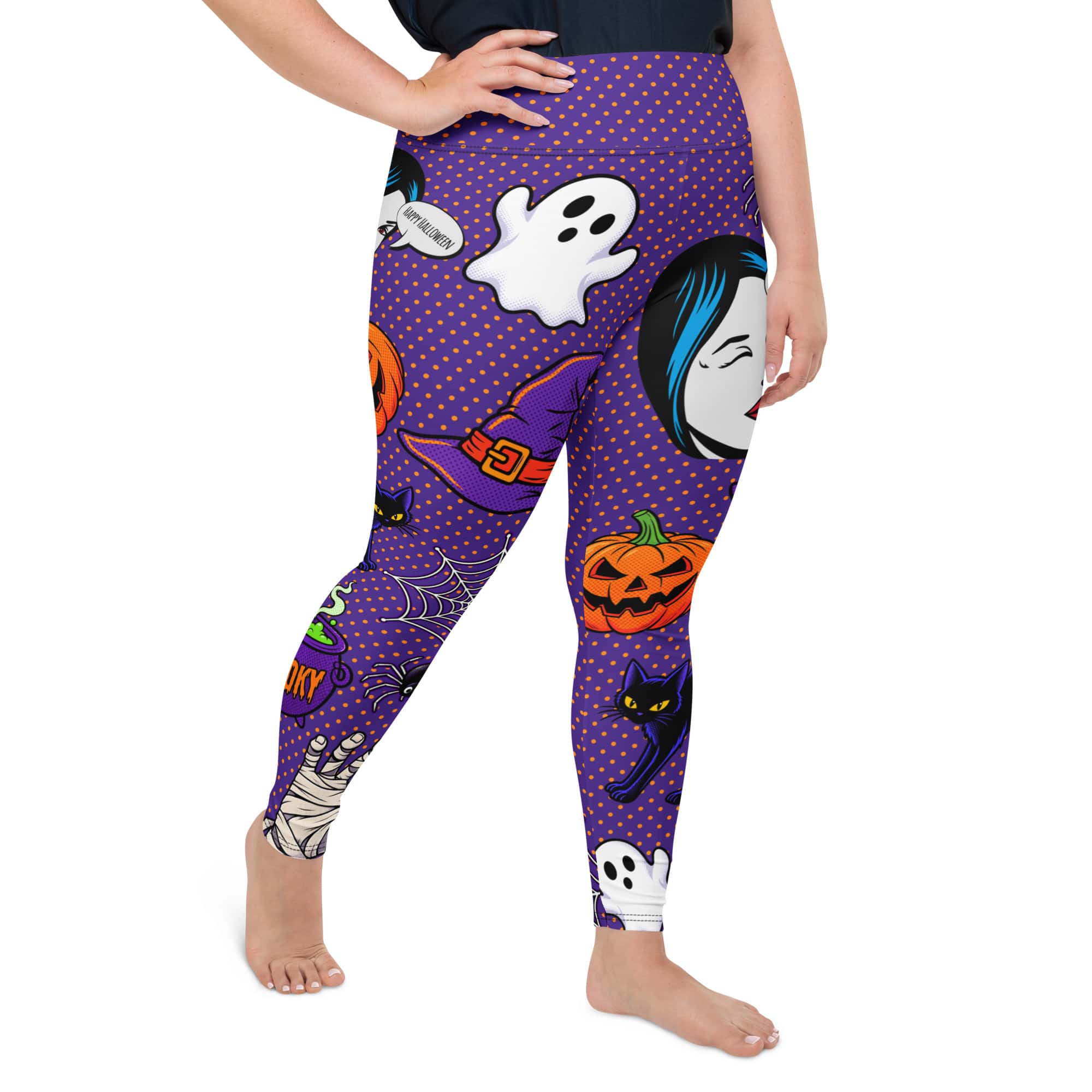 Halloween Pop Art Plus Size Leggings