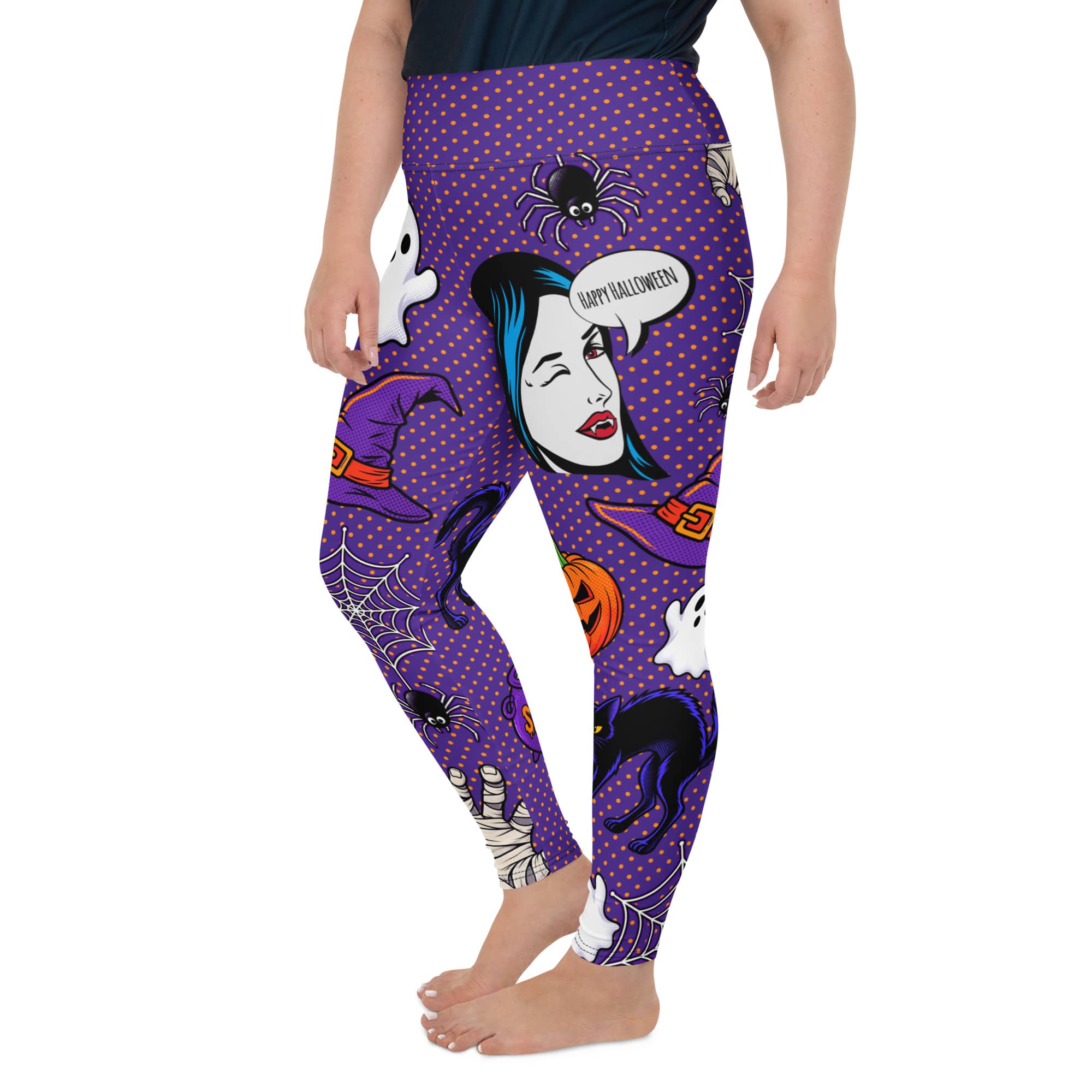 Halloween Pop Art Plus Size Leggings