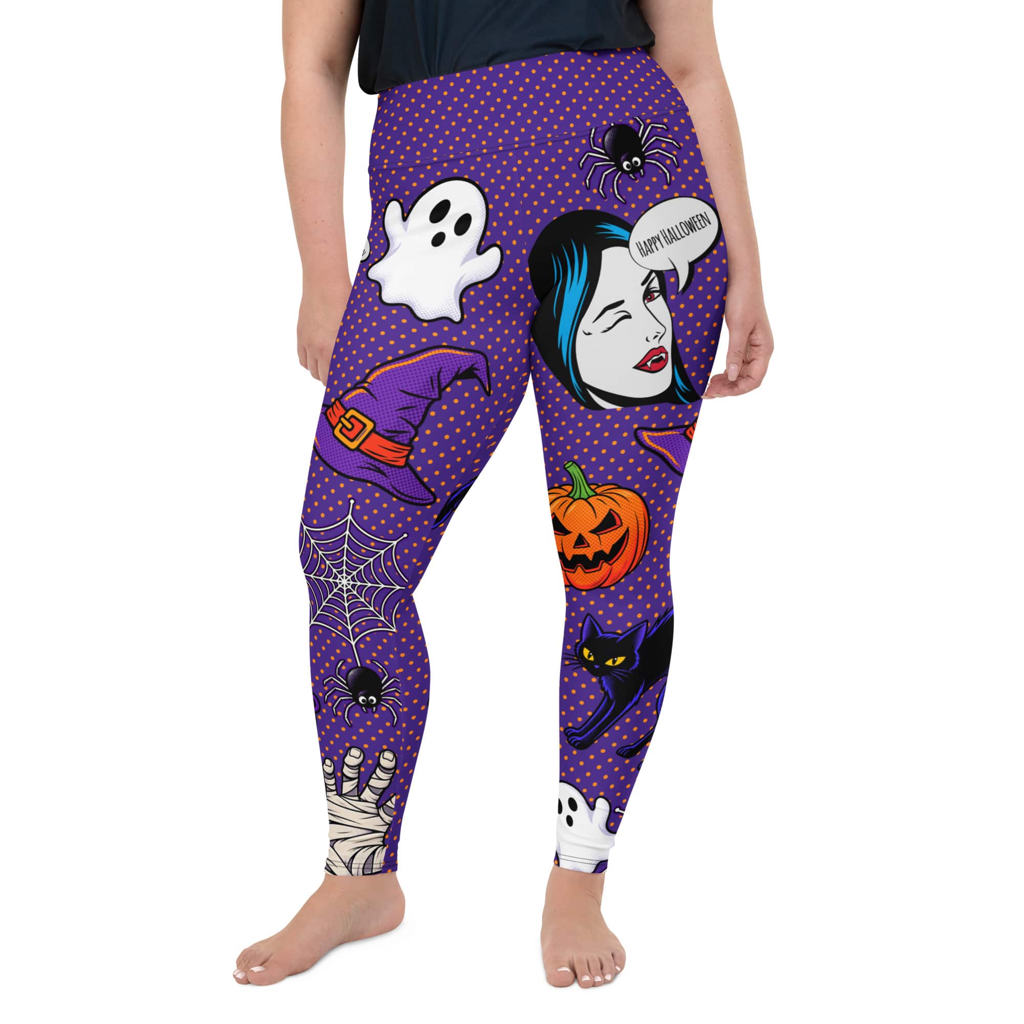 Halloween Pop Art Plus Size Leggings