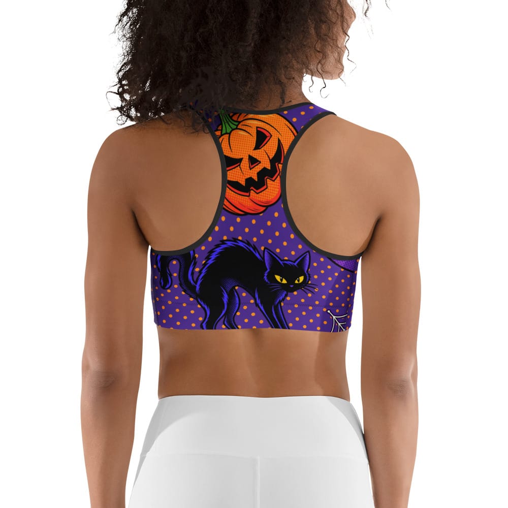 Halloween Pop Art Sports Bra
