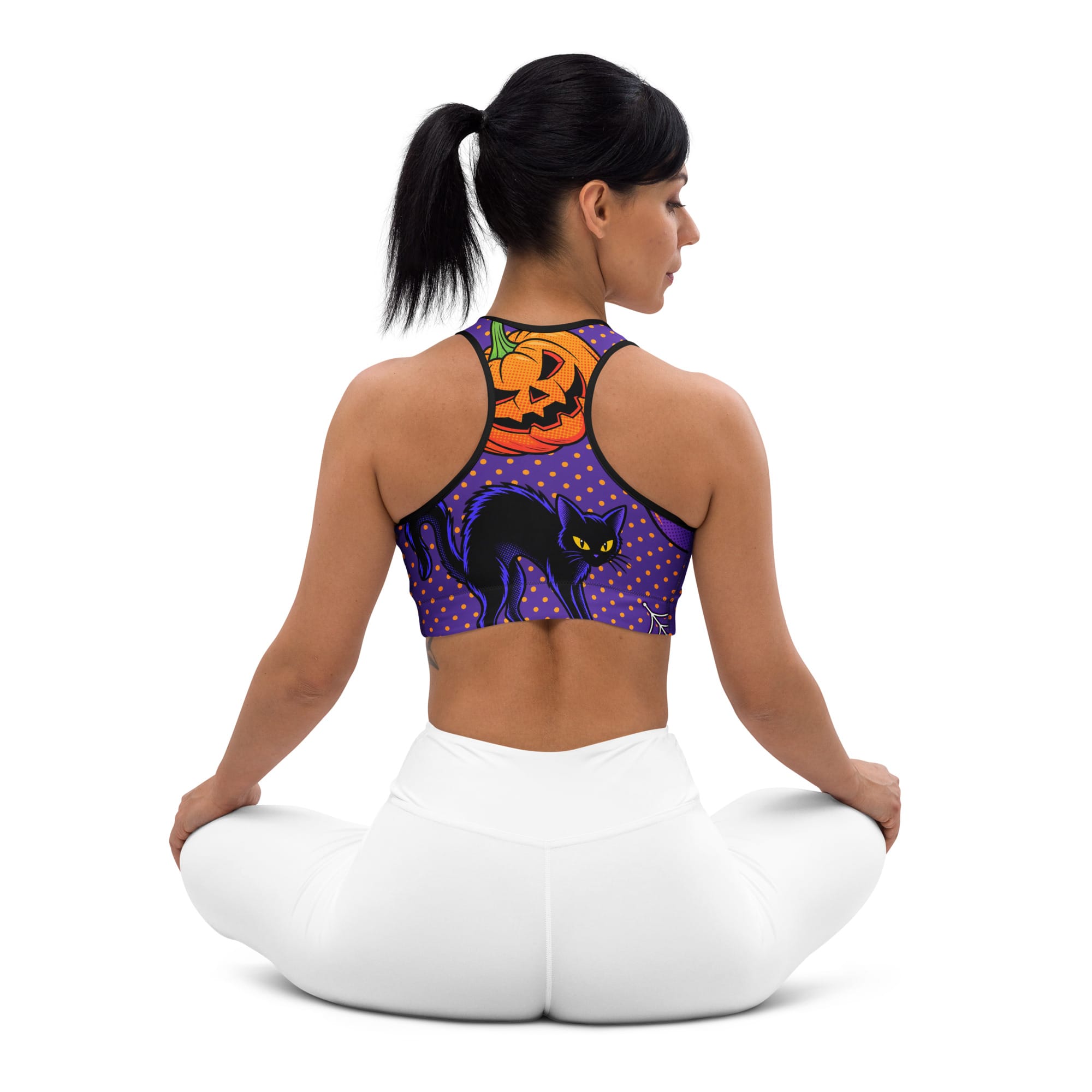 Halloween Pop Art Sports Bra