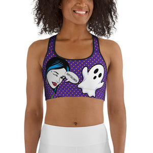 Halloween Pop Art Sports Bra