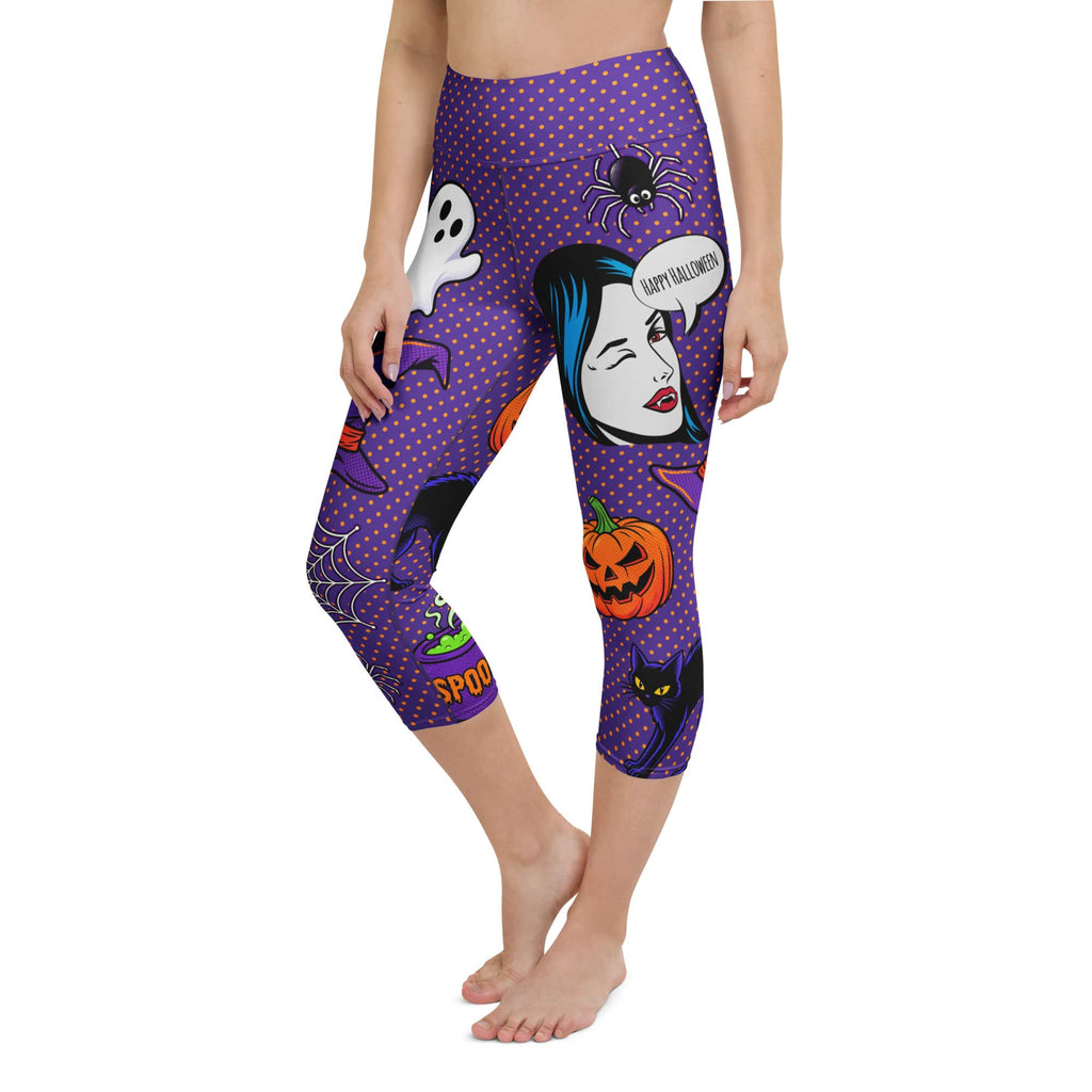 Halloween Pop Art Yoga Capris