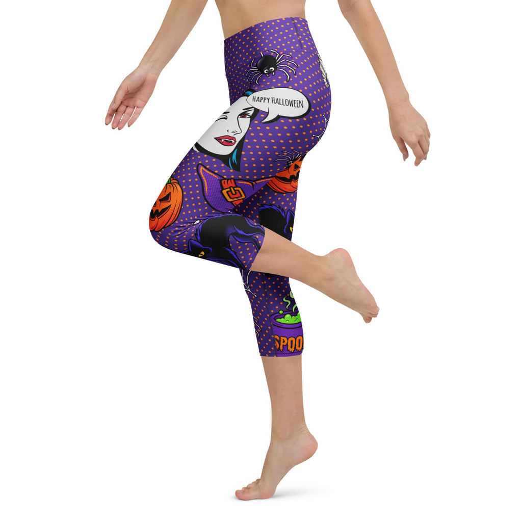 Halloween Pop Art Yoga Capris