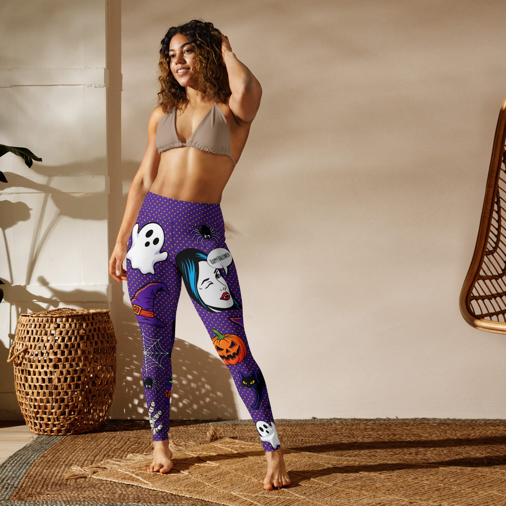 Halloween Pop Art Yoga Leggings