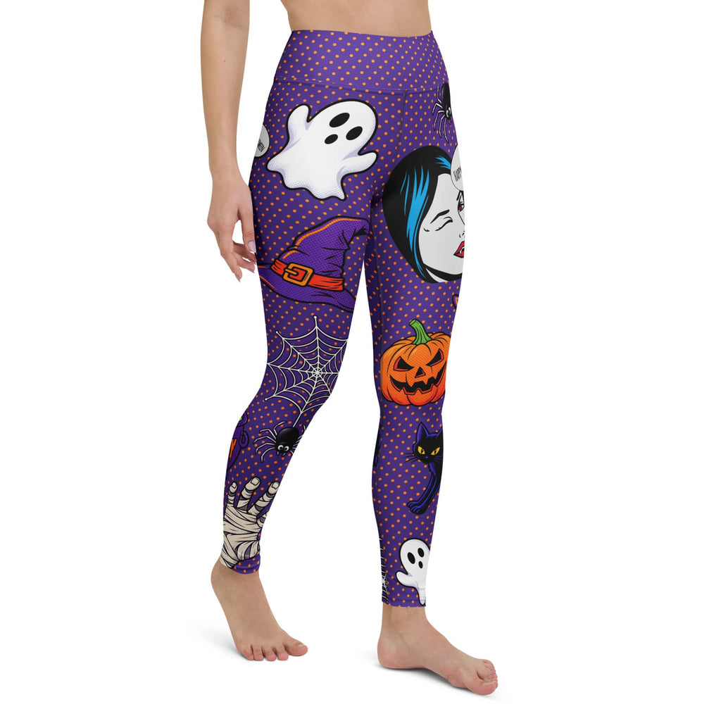 Halloween Pop Art Yoga Leggings