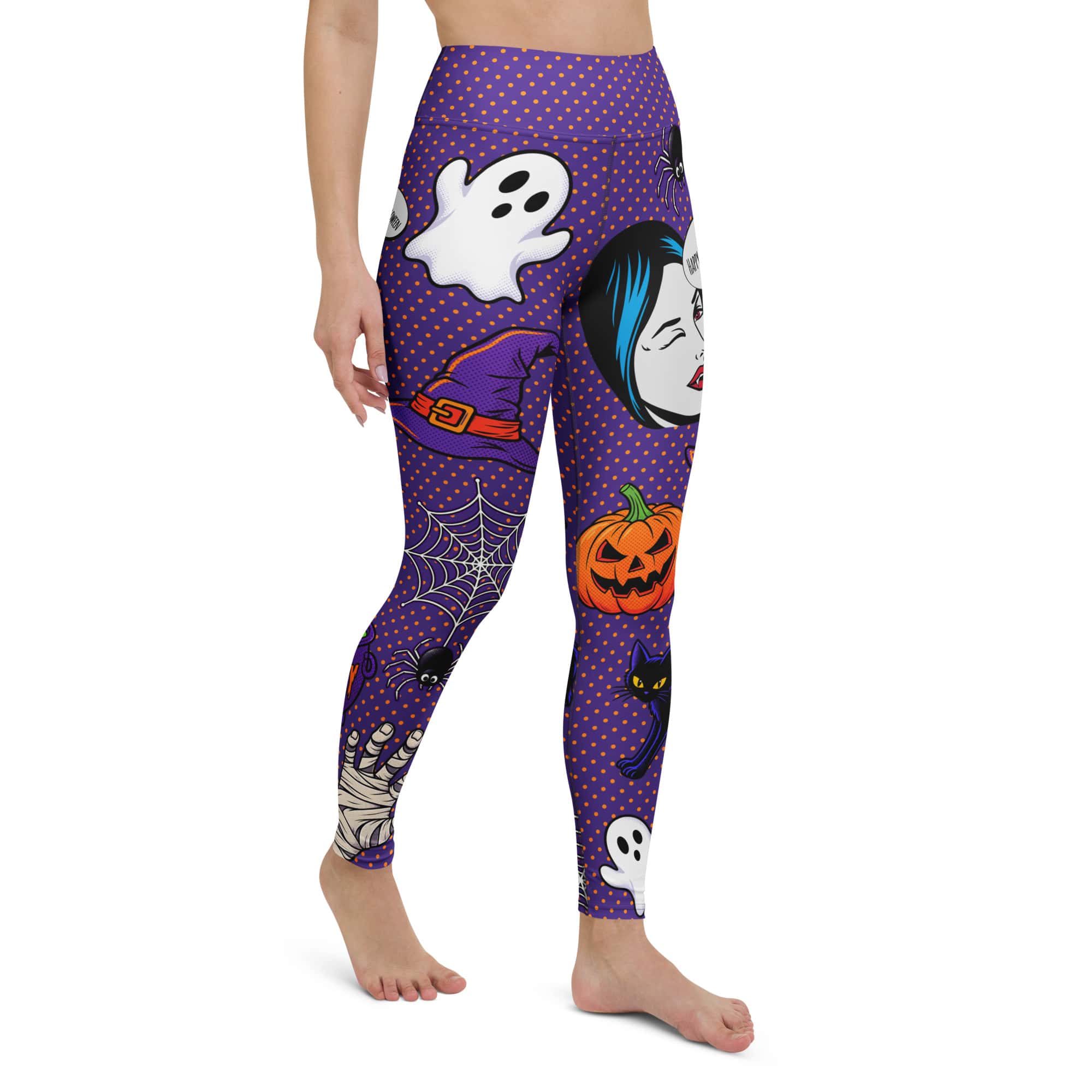 Halloween Pop Art Yoga Leggings