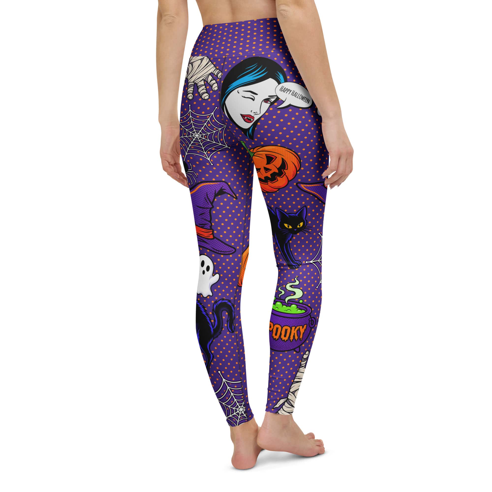 Halloween Pop Art Yoga Leggings