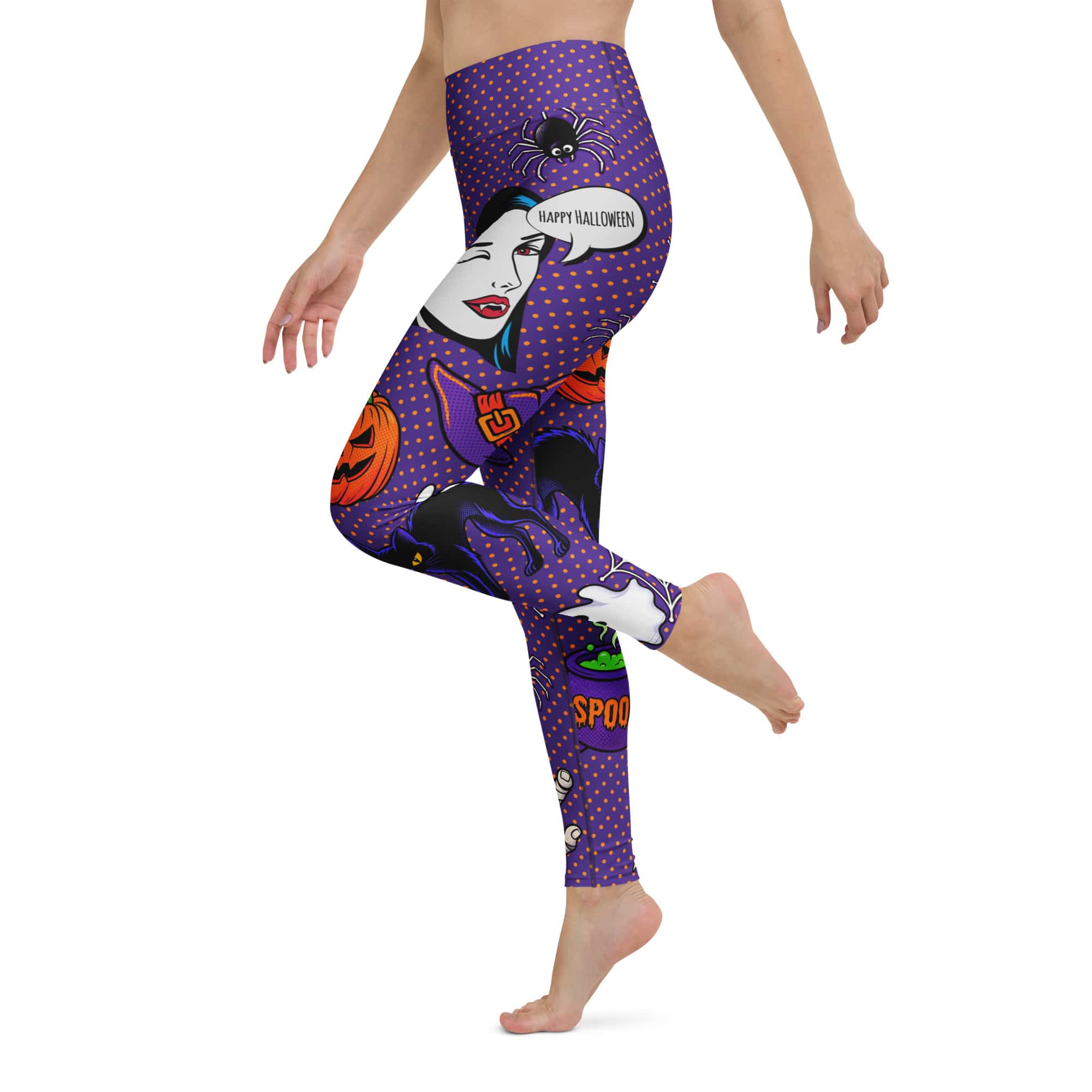 Halloween Pop Art Yoga Leggings