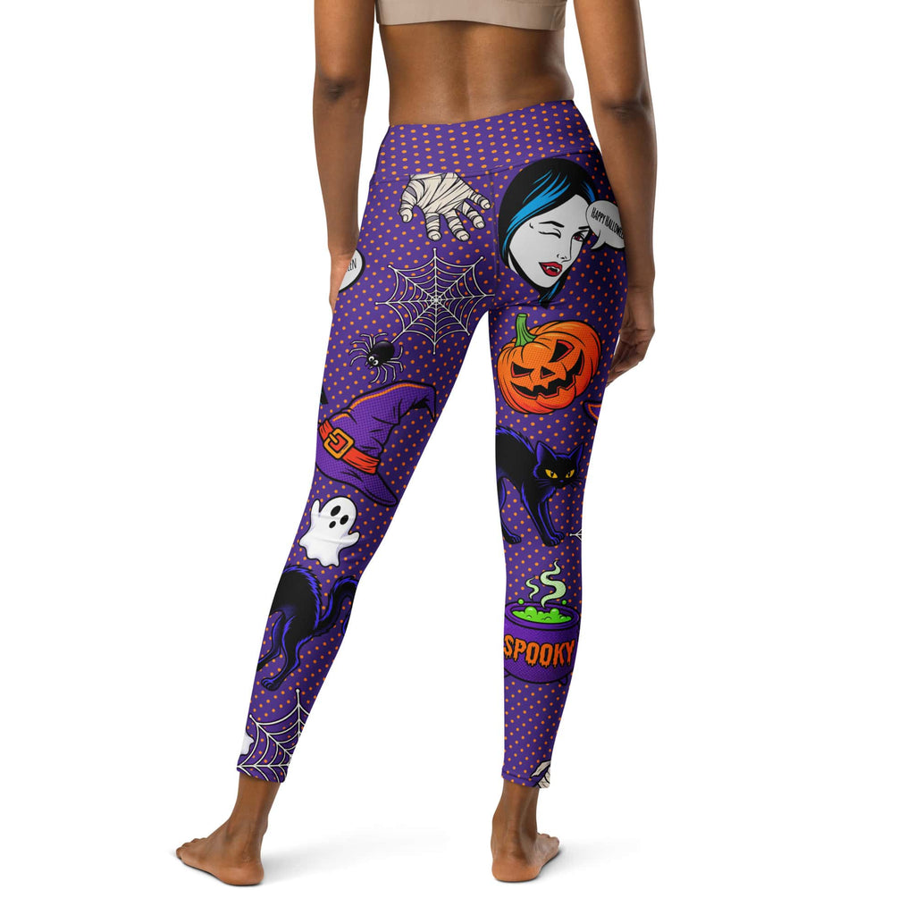 Halloween Pop Art Yoga Leggings