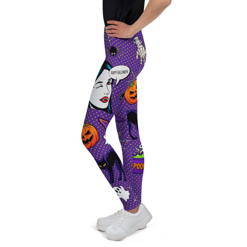 Halloween Pop Art Youth Leggings