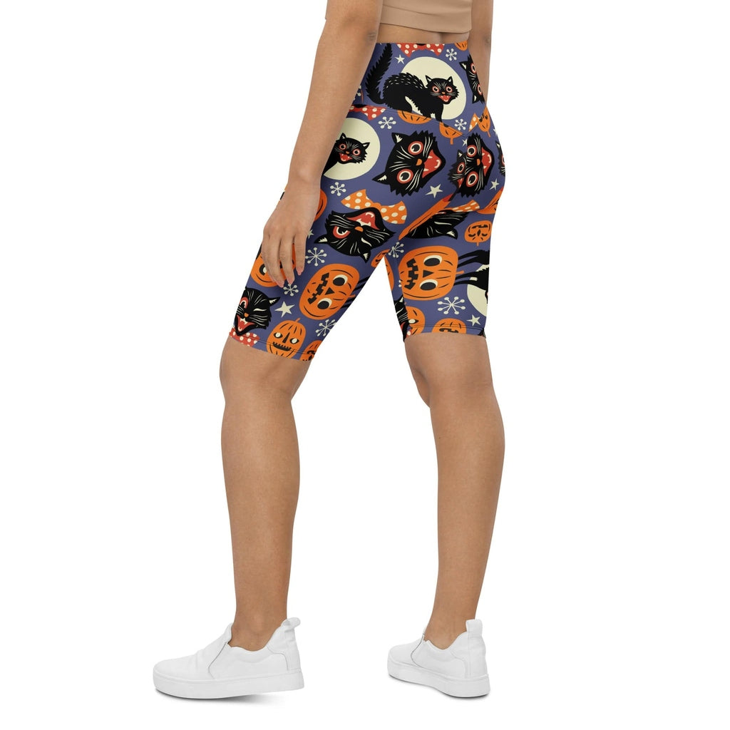 Halloween Print Biker Shorts
