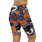 Halloween Print Biker Shorts