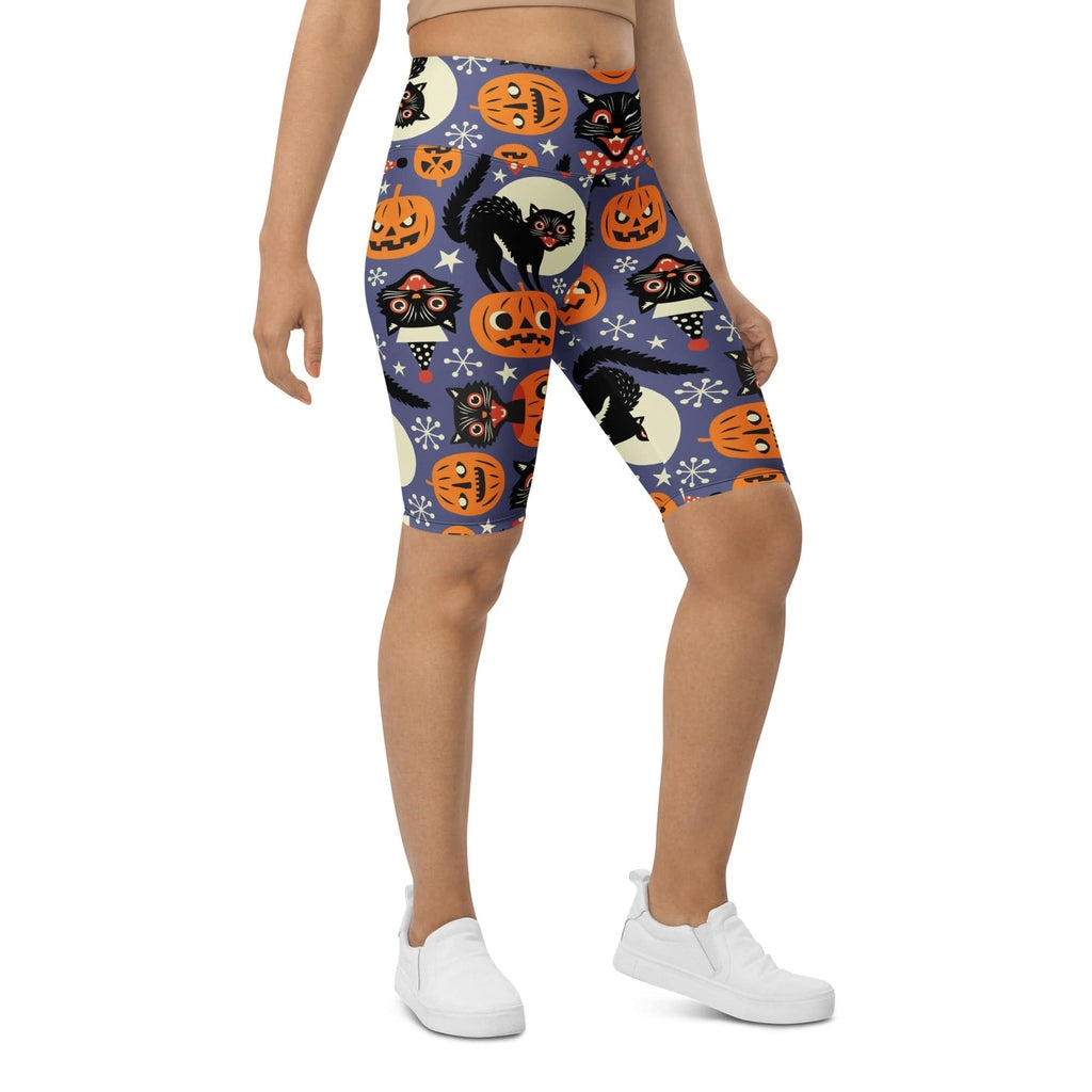 Halloween Print Biker Shorts
