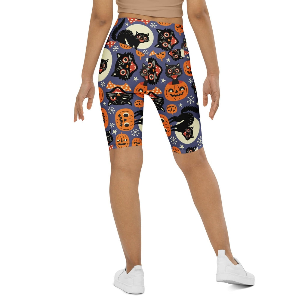 Halloween Print Biker Shorts