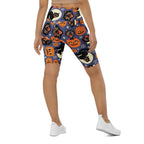 Halloween Print Biker Shorts