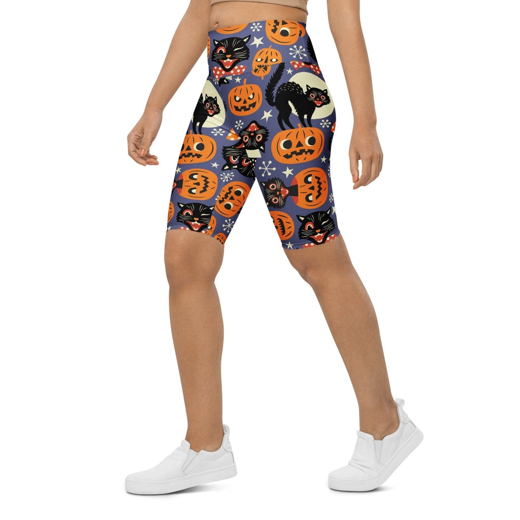 Halloween Print Biker Shorts