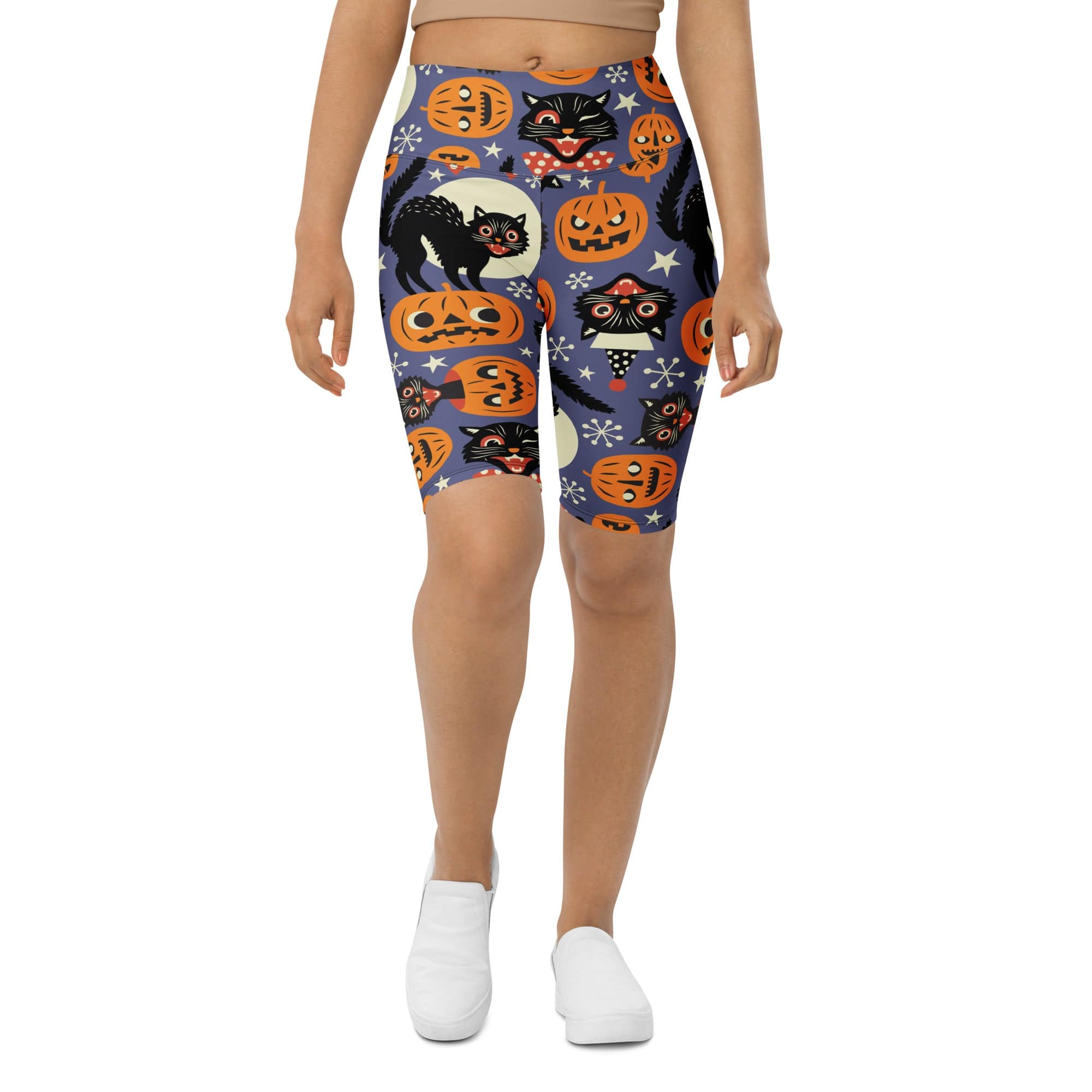 Halloween Print Biker Shorts