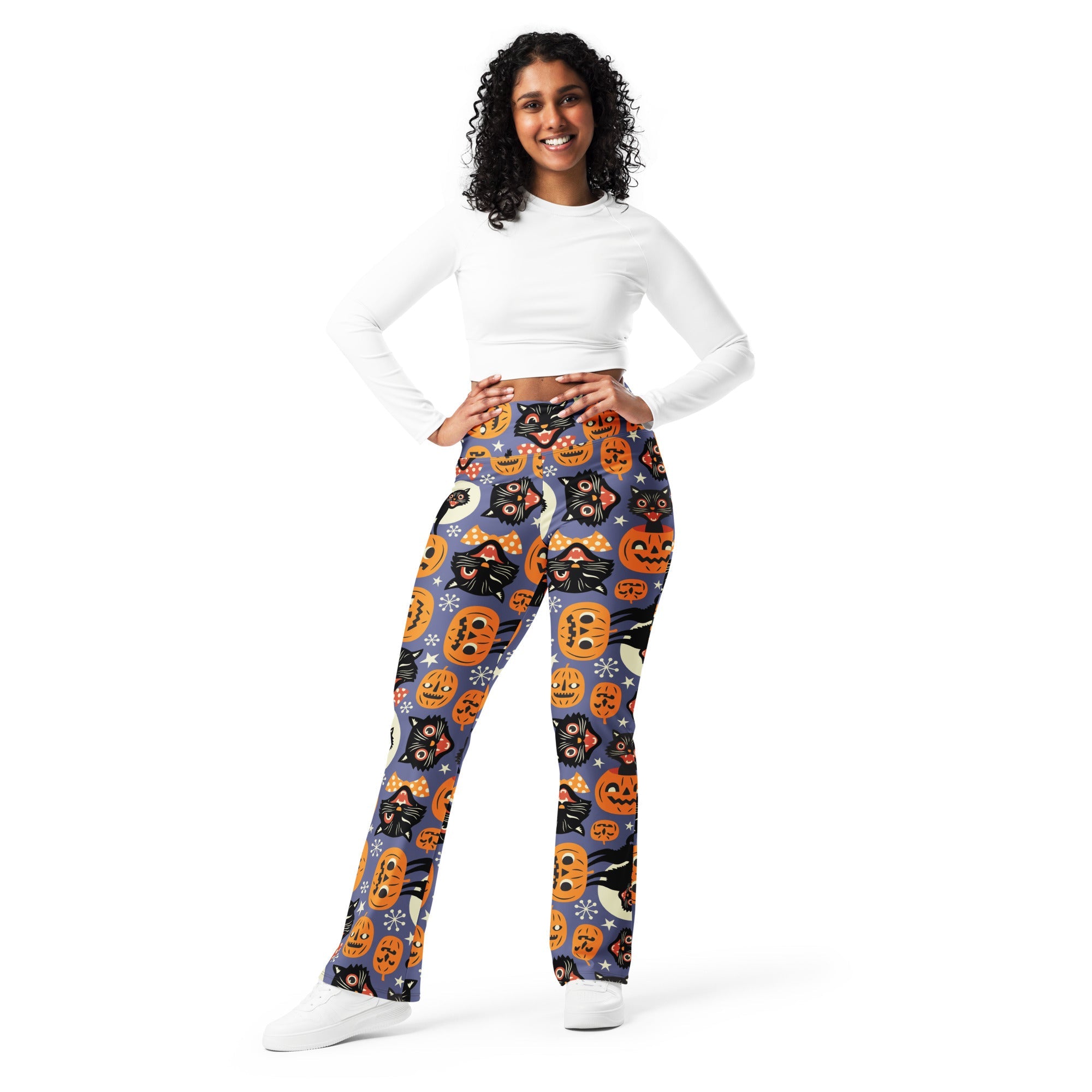 Halloween Print Flare Leggings
