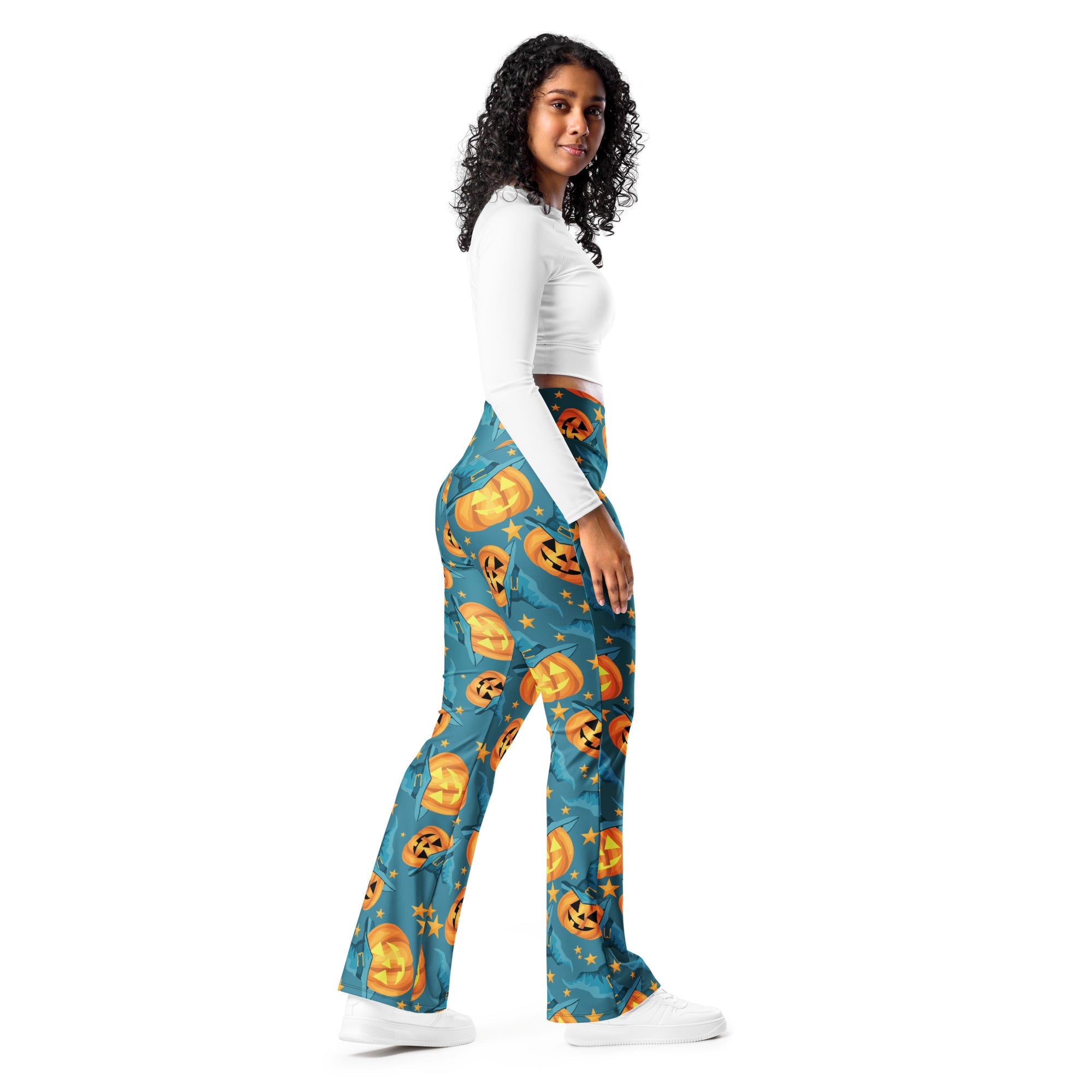 Halloween Pumpkin Flare Leggings
