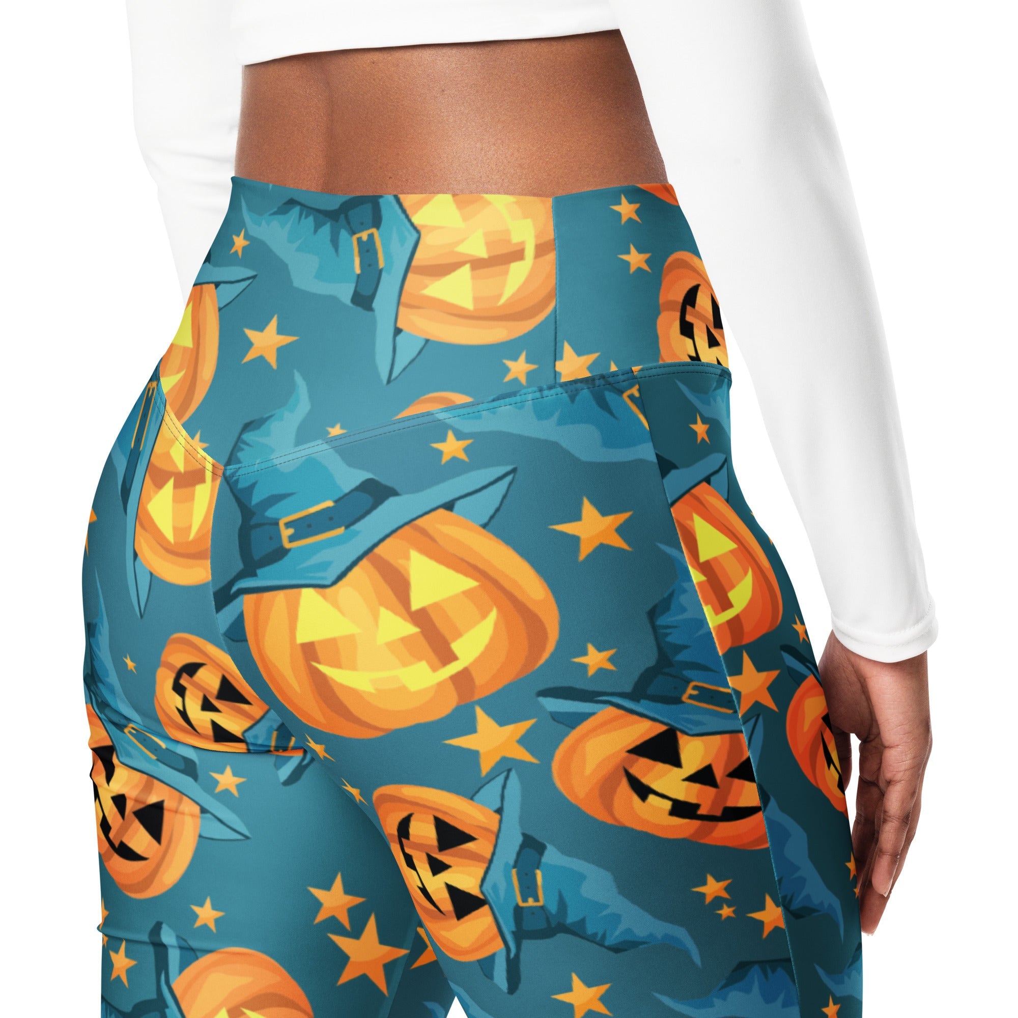 Halloween Pumpkin Flare Leggings