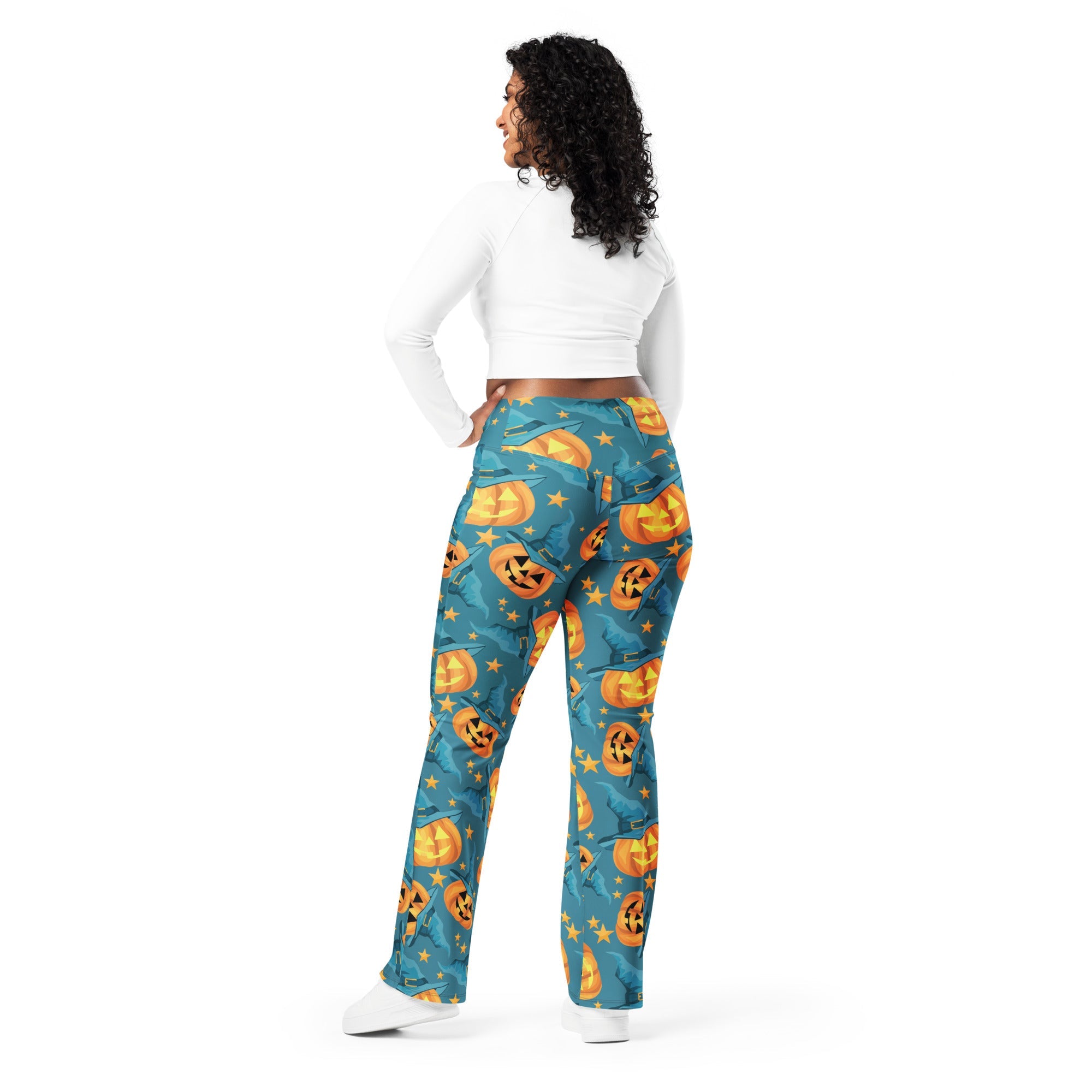 Halloween Pumpkin Flare Leggings