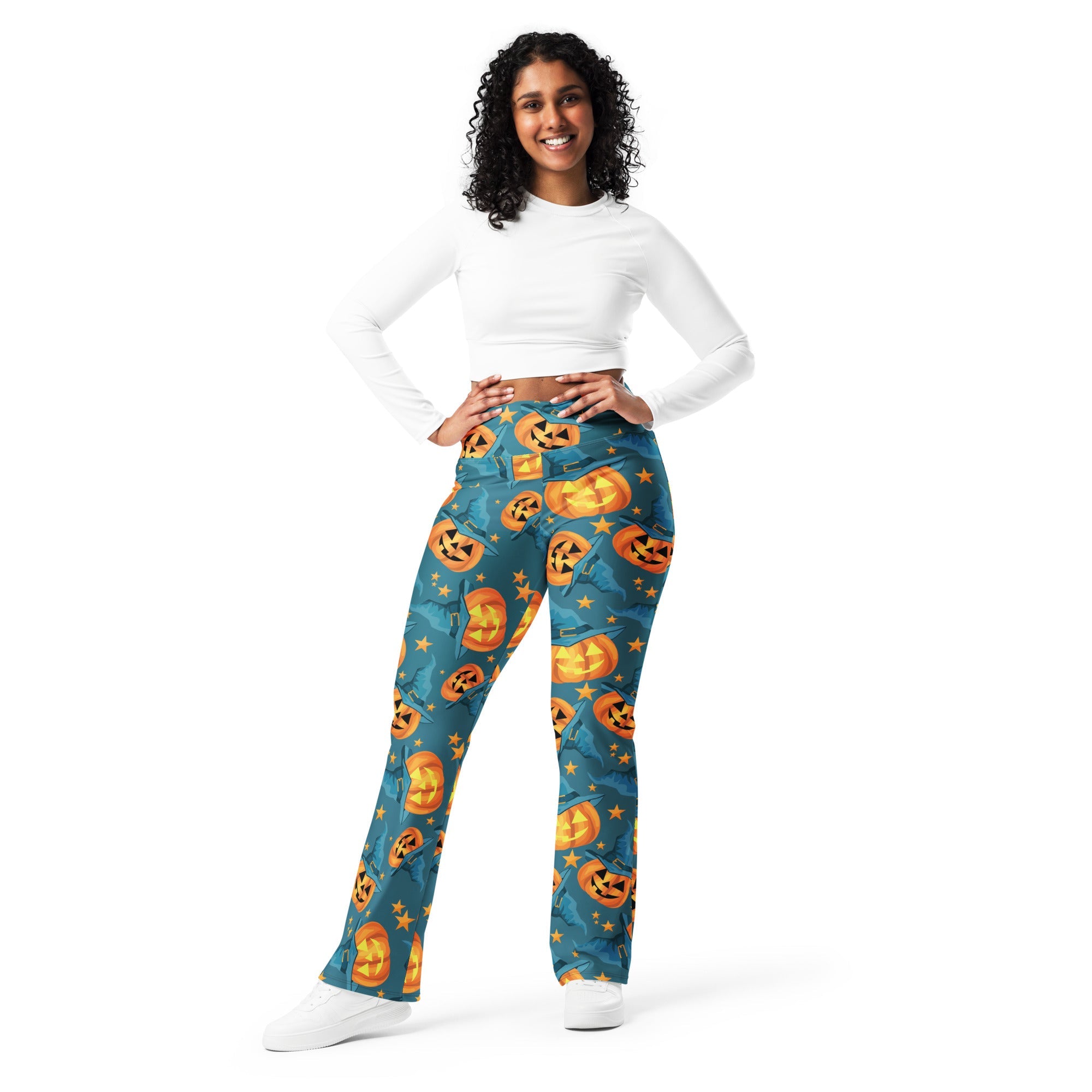 Halloween Pumpkin Flare Leggings