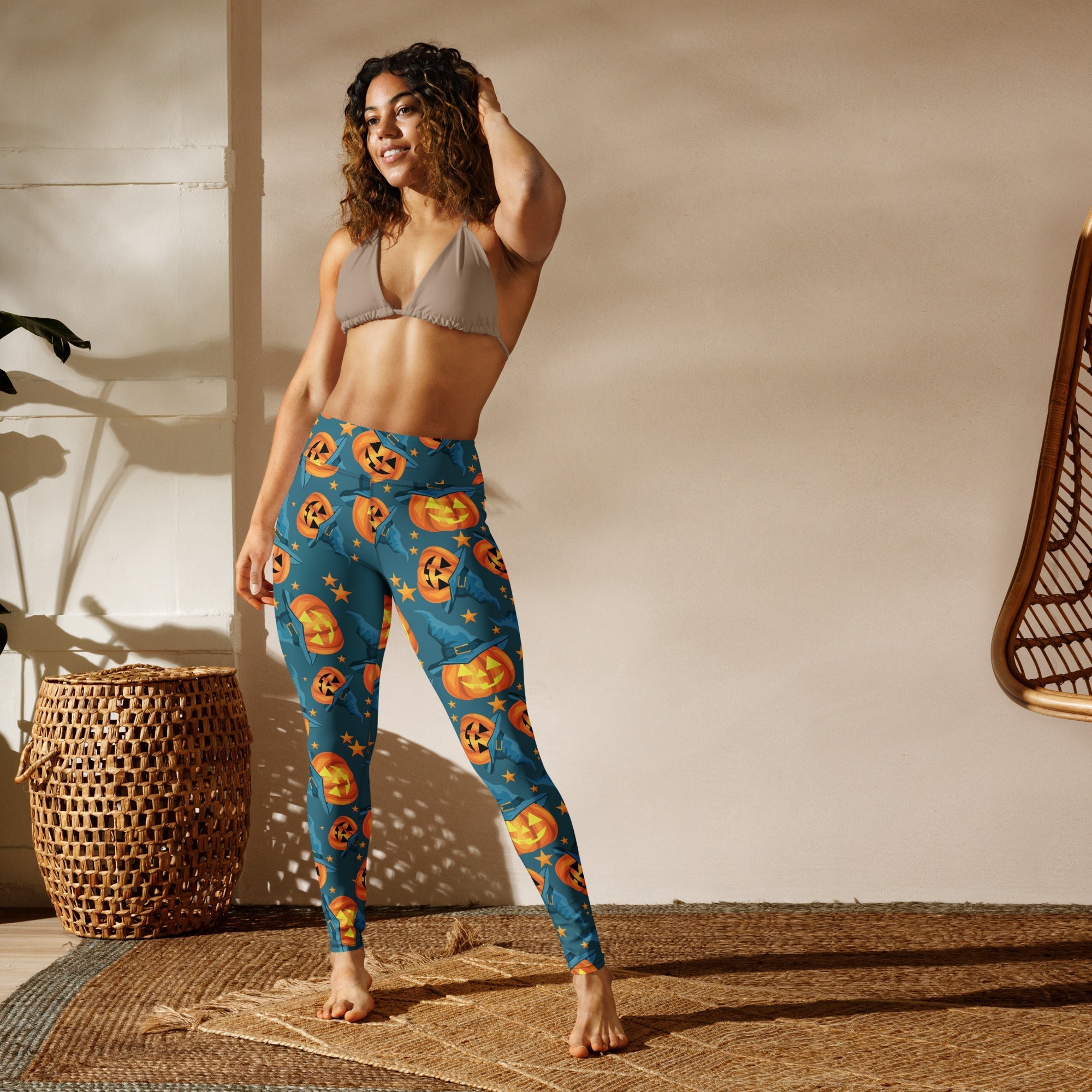 Halloween Pumpkin Yoga Leggings