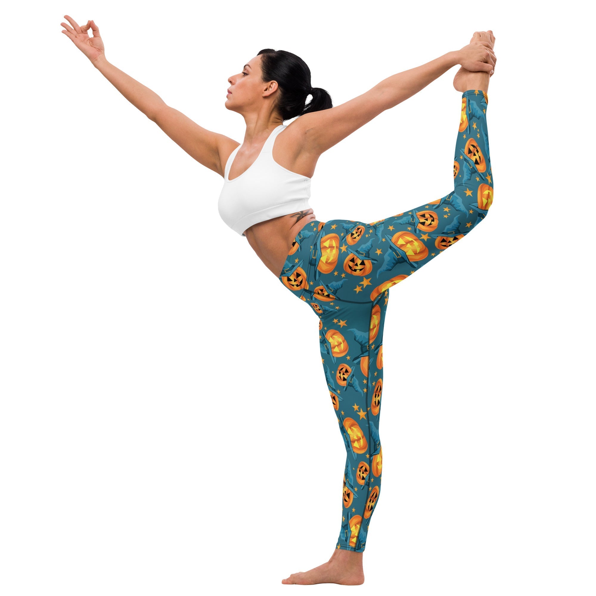 Halloween Pumpkin Yoga Leggings