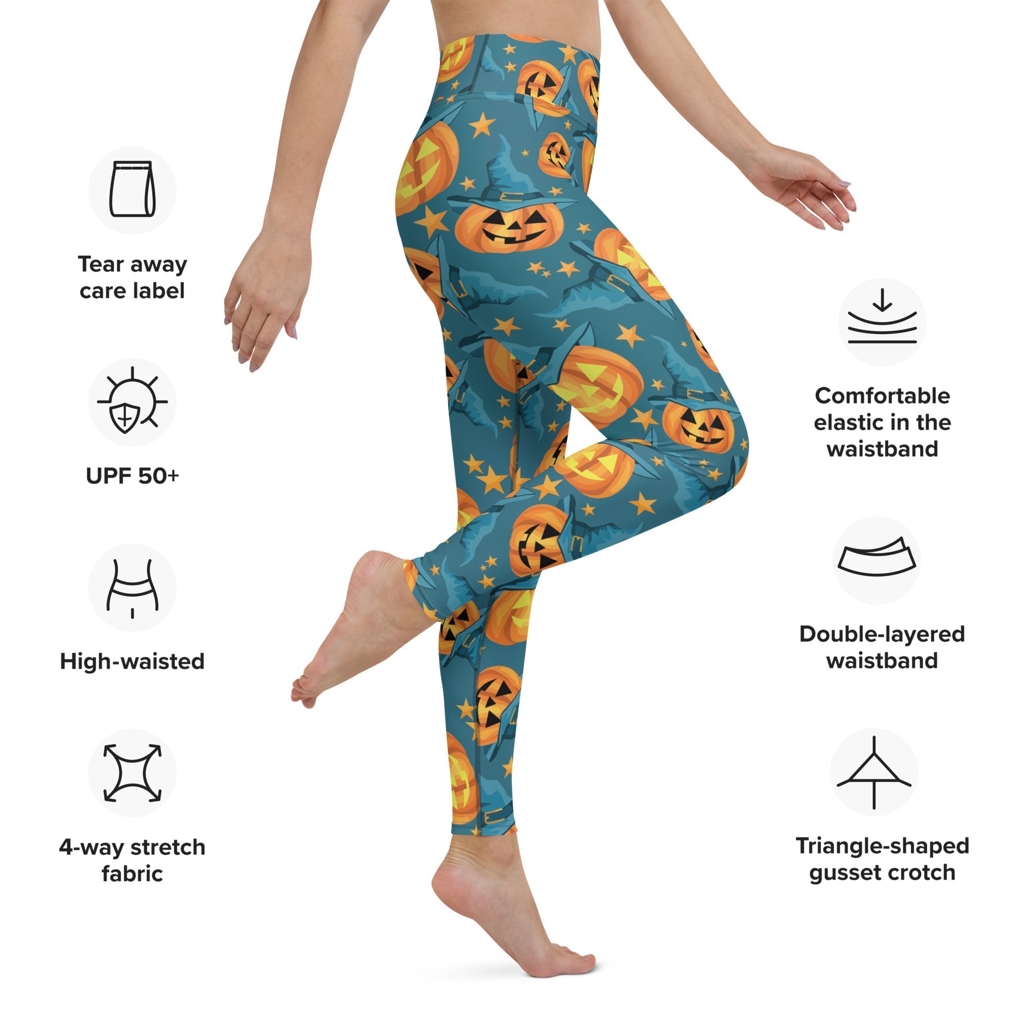 Halloween Pumpkin Yoga Leggings