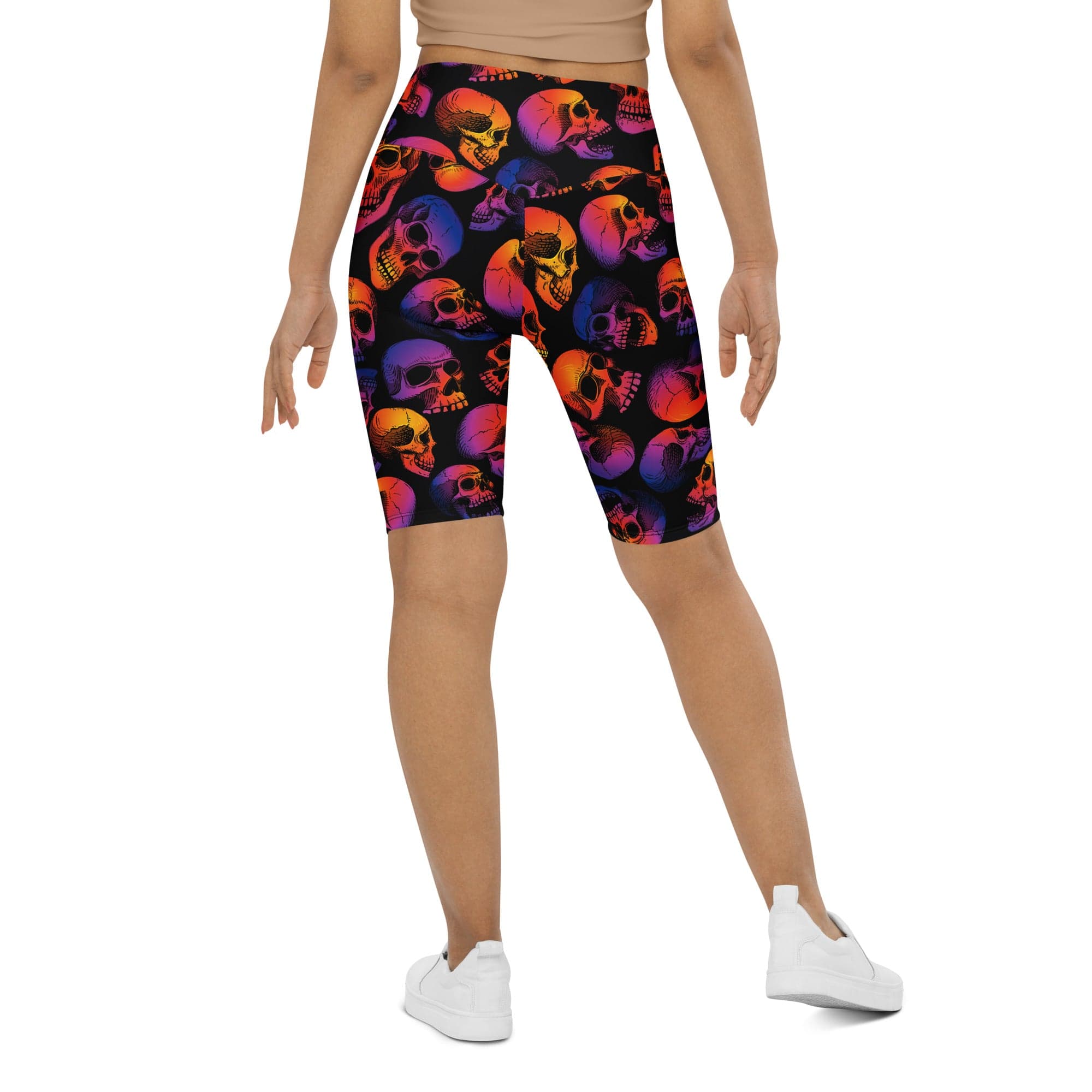 Halloween Skulls Biker Shorts