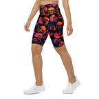 Halloween Skulls Biker Shorts