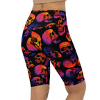 Halloween Skulls Biker Shorts